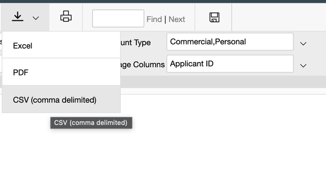 CSV selection